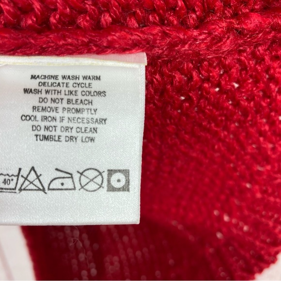 Vintage The Villager M Medium Hand Knit Ugly Christmas Sweater Vest Button NOS - Picture 6 of 8